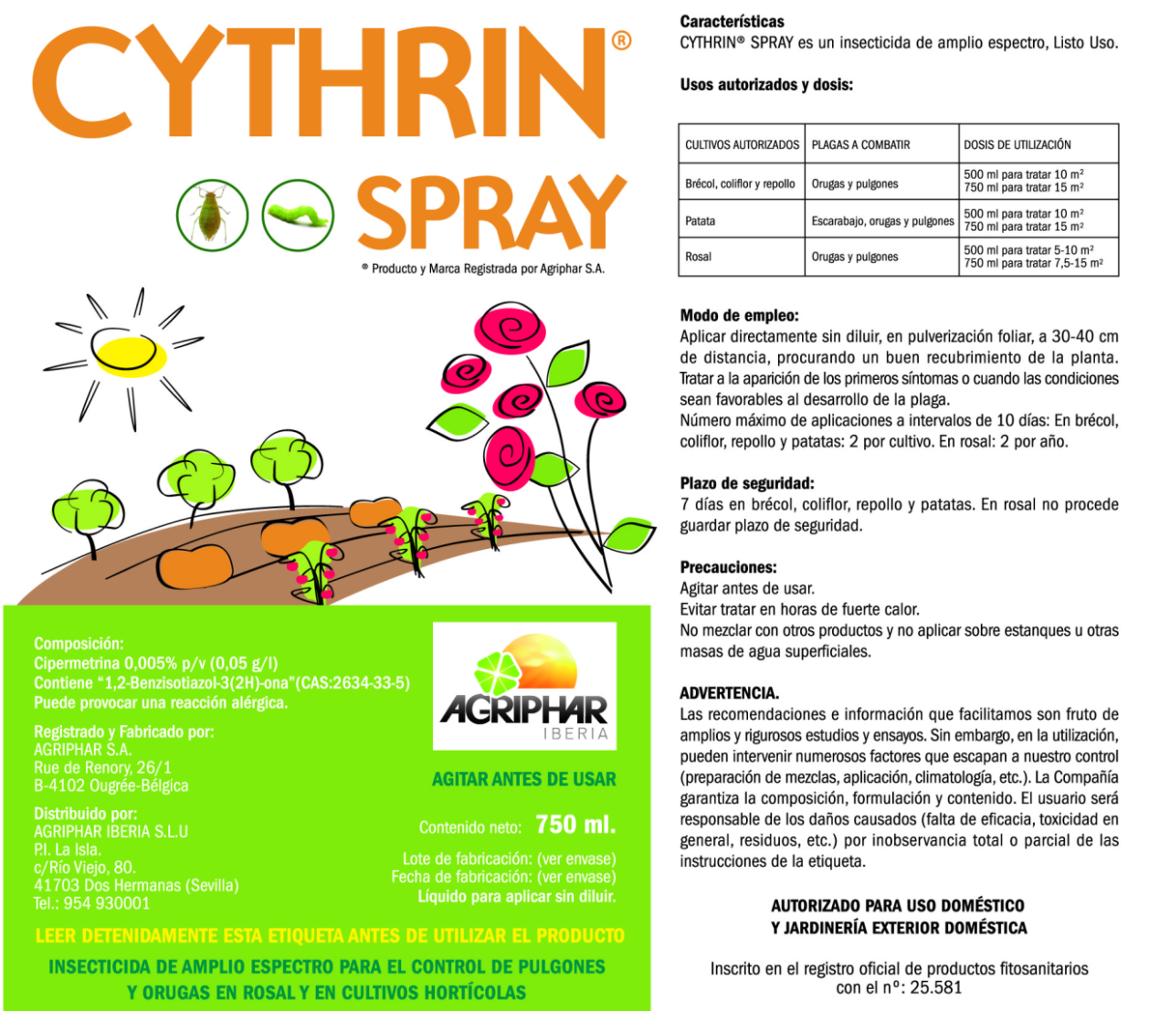 Cipermetrina Insecticida | Envío Gratis 24/48h
